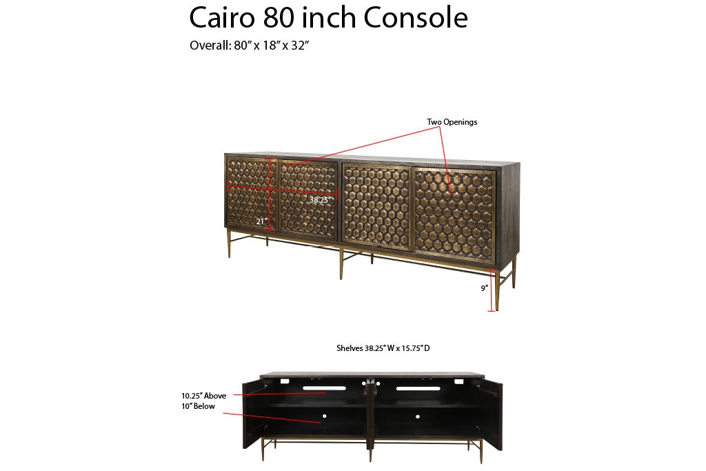 CAIRO 80 IN. CONSOLE