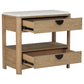 ESCAPE TWO-DRAWER NIGHTSTAND WITH STONE TOP