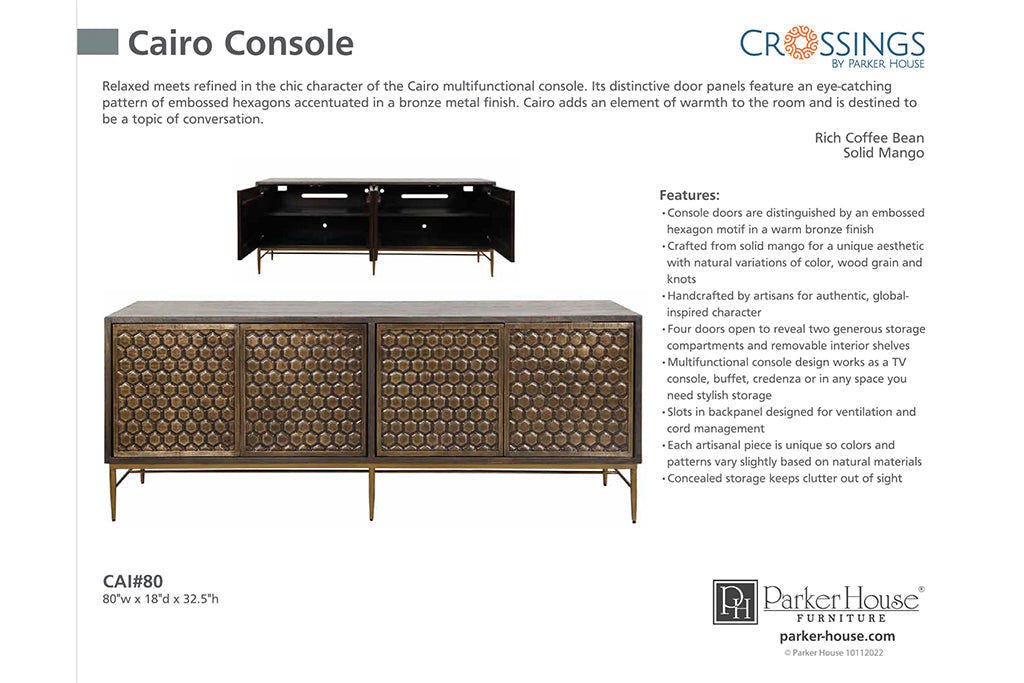 CAIRO 80 IN. CONSOLE