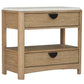 ESCAPE TWO-DRAWER NIGHTSTAND WITH STONE TOP