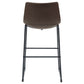 Michelle Upholstered Bar Chair Brown (Set of 2)