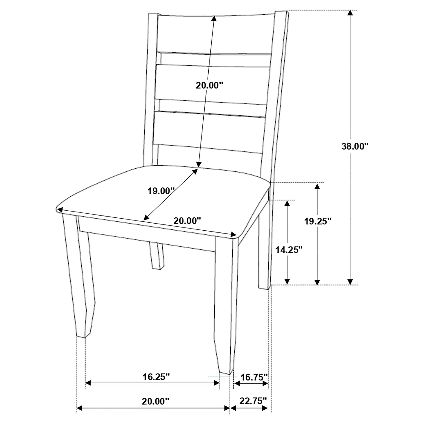 Alston Wood Dining Side Chair Knotty Nutmeg (Set of 2)