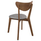 Alfredo Dining Side Chair Grey and Natural Walnut (Set of 2)