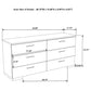 Felicity 6-drawer Dresser White High Gloss