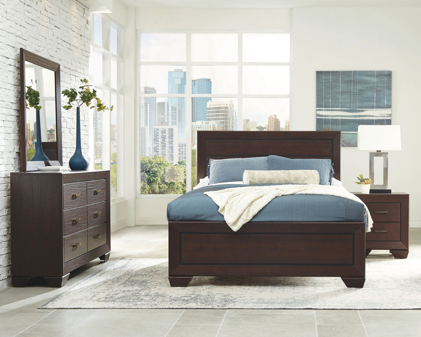 Kauffman 4-piece California King Bedroom Set Dark Cocoa