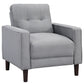 Bowen 3-piece Upholstered Track Arm Tufted Sofa Set Grey