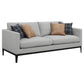 Apperson 3-piece Upholstered Track Arm Sofa Set Light Grey