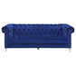 Bleker 2-piece Upholstered Tuxedo Arm Tufted Sofa Set Blue