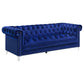 Bleker 3-piece Upholstered Tuxedo Arm Tufted Sofa Set Blue