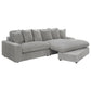 Blaine Upholstered Reversible Chaise Sectional Sofa Fog