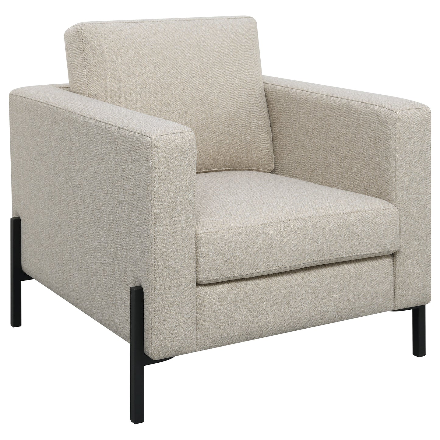 Tilly 3-piece Upholstered Track Arm Sofa Set Oatmeal