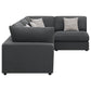 Serene 4-piece Upholstered Modular Sectional Sofa Charcoal