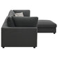 Serene 4-piece Upholstered Modular Sectional Sofa Charcoal