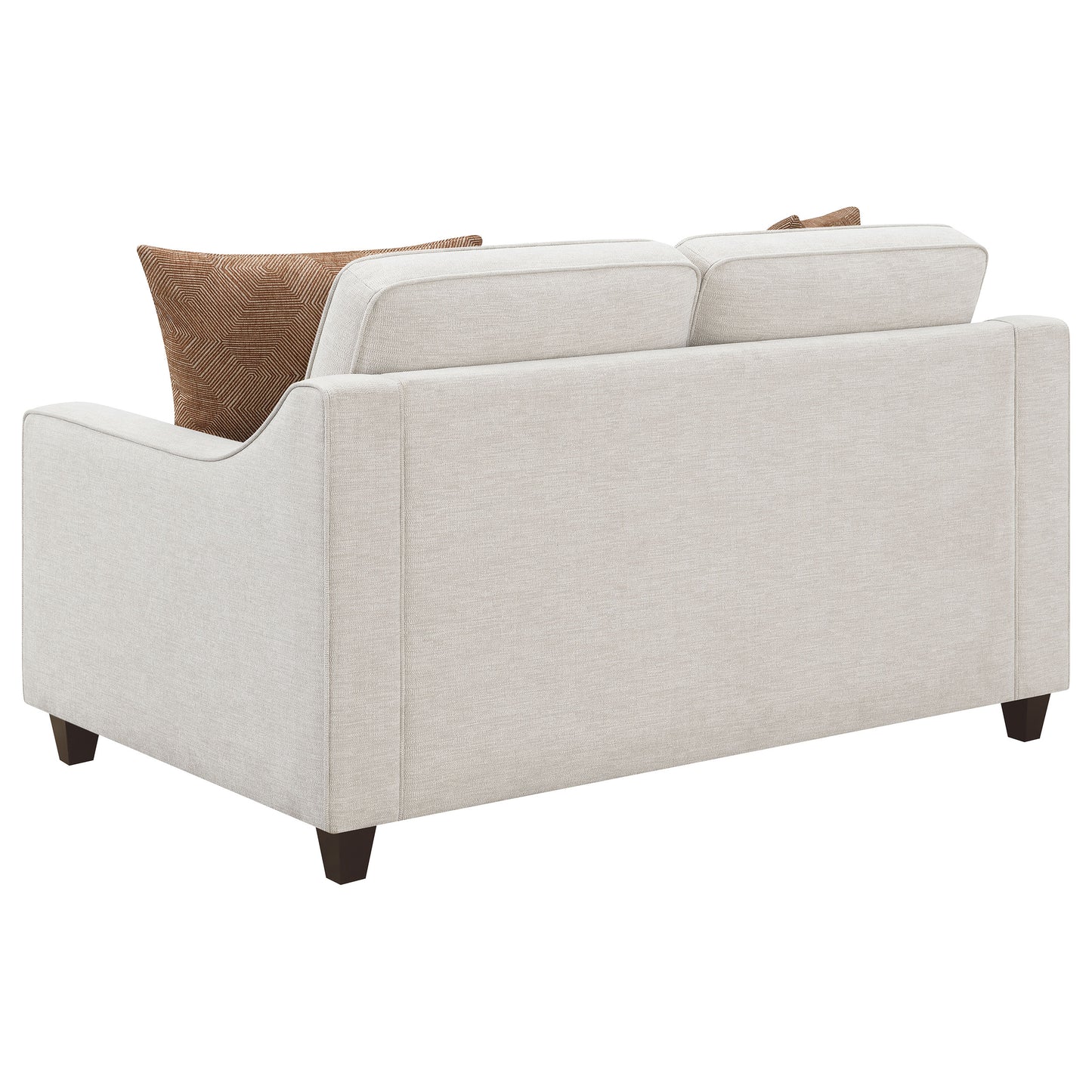 Christine 3-piece Upholstered Sloped Arm Sofa Set Beige