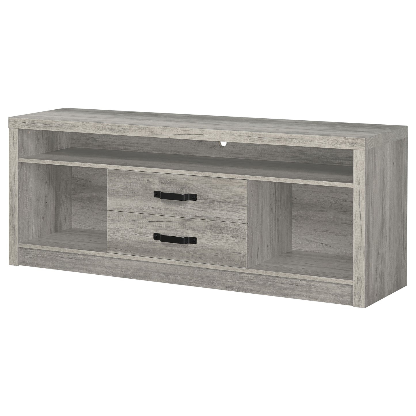 Burke 2-drawer Engineered Wood 59" TV Stand Grey Driftwood