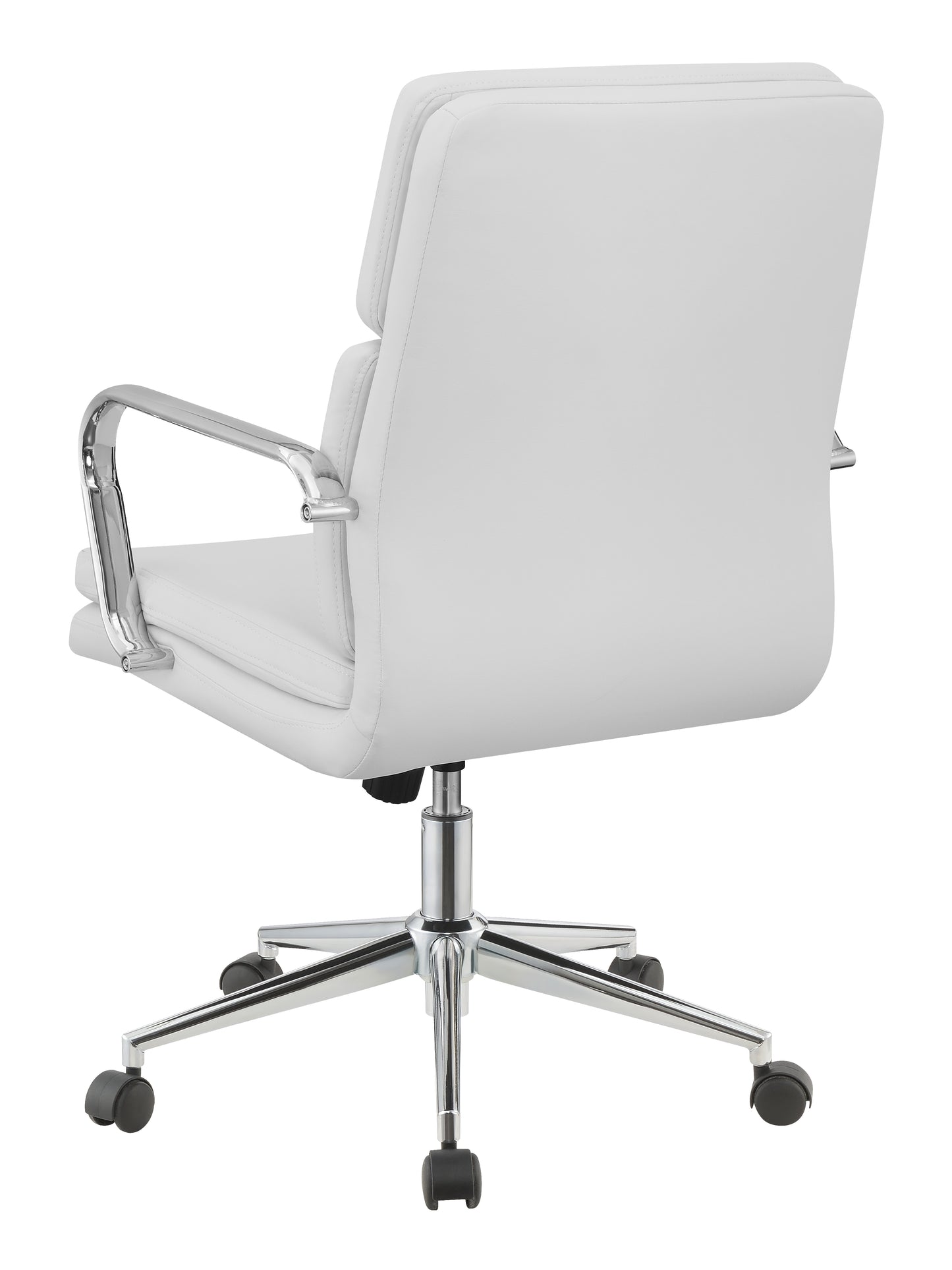 Ximena Upholstered Adjustable Mid Back Office Chair White