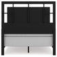 Covetown Full Panel Bed with Mirrored Dresser, Chest and 2 Nightstands