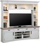 AMERICANA MODERN - COTTON 92 IN. TV CONSOLE WITH HUTCH AND LED LIGHTS