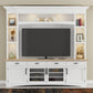 AMERICANA MODERN - COTTON 92 IN. TV CONSOLE WITH HUTCH, BACKPANEL AND LED LIGHTS