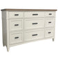 AMERICANA MODERN BEDROOM 9 DRAWER DRESSER