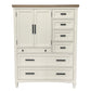 AMERICANA MODERN BEDROOM 2 DOOR CHEST WITH 7 DRAWERS AND WORK STATION