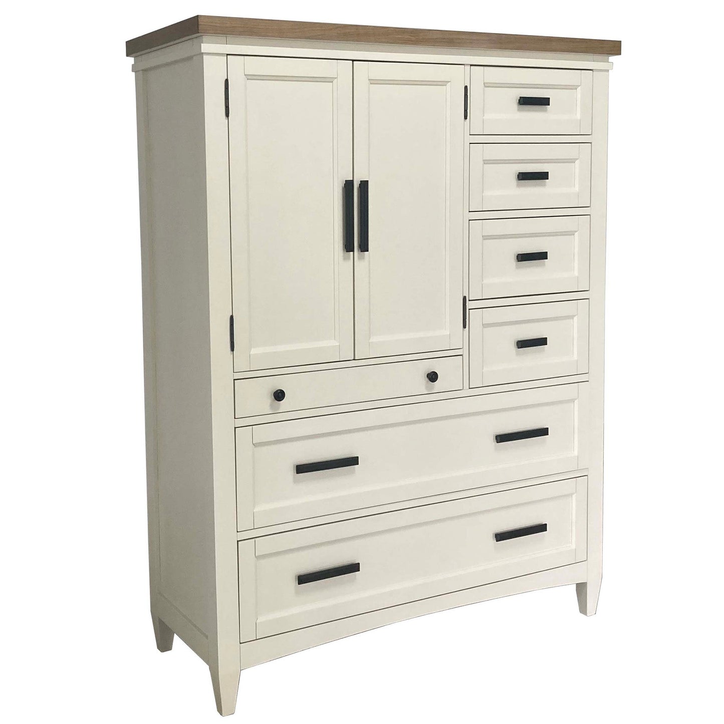 AMERICANA MODERN BEDROOM 2 DOOR CHEST WITH 7 DRAWERS AND WORK STATION