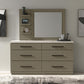 PURE MODERN BEDROOM 6 DRAWER DRESSER AND MIRROR