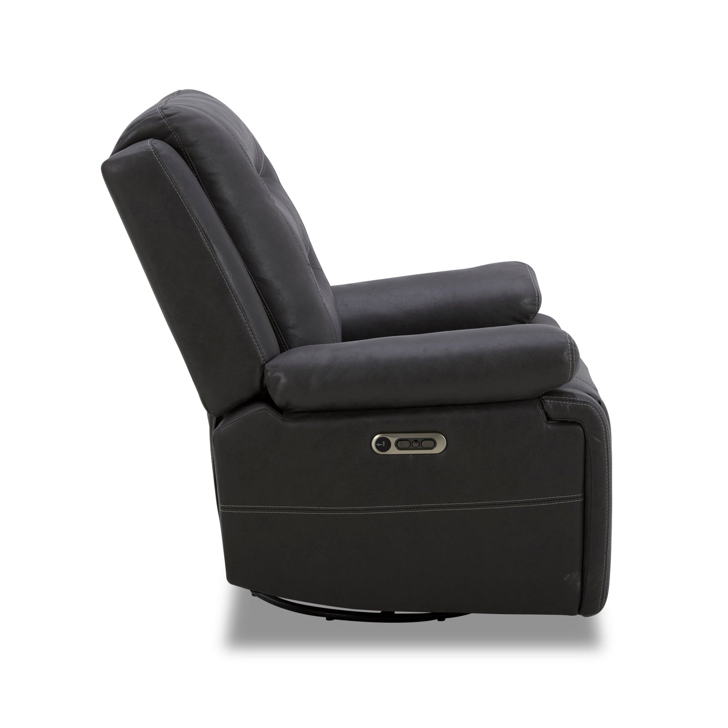 CALDWELL - TAHOE CHARCOAL POWER SWIVEL GLIDER RECLINER