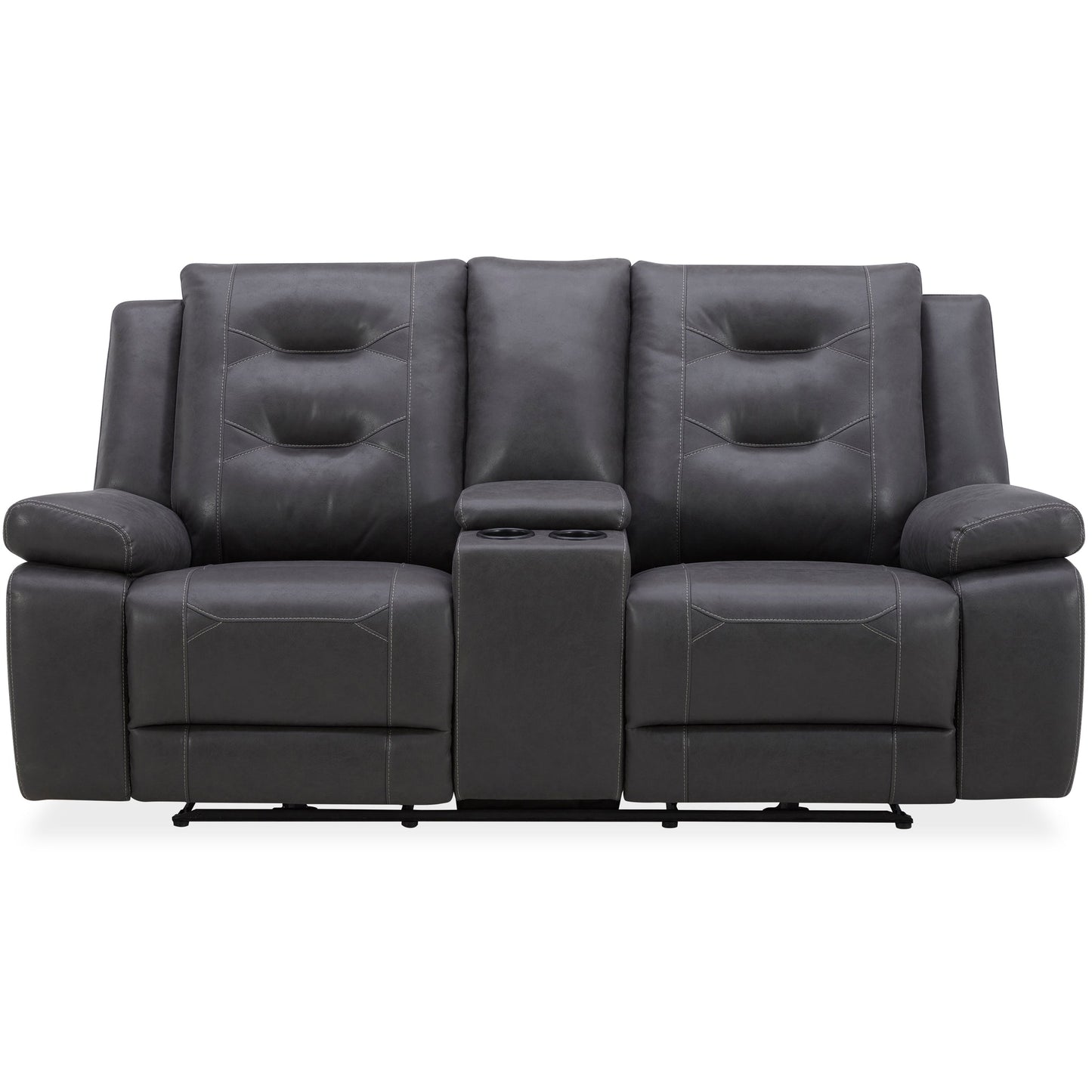 CALDWELL - TAHOE CHARCOAL POWER CONSOLE LOVESEAT