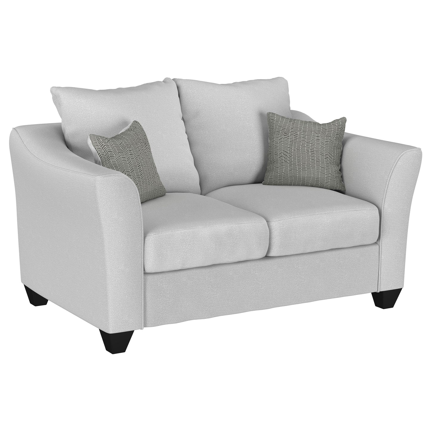 Salizar 2-piece Upholstered Flared Arm Sofa Set Sand