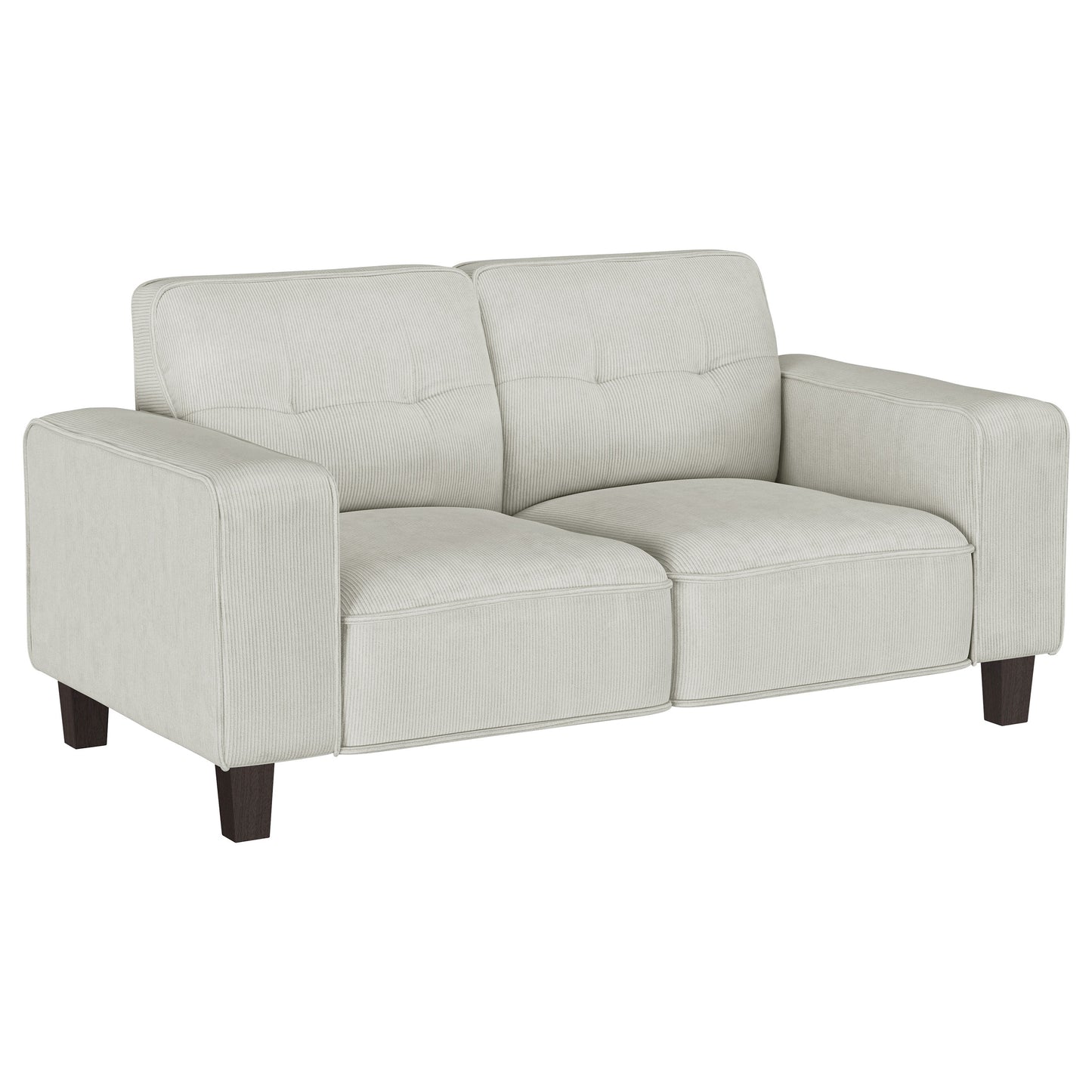 Deerhurst 2-piece Upholstered Track Arm Sofa Set Greige