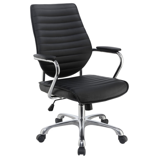Chase Upholstered Adjustable Home Office Desk Chair Black