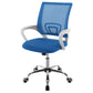 Felton Upholstered Adjustable Home Office Desk Chair Blue