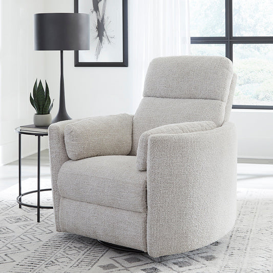 RADIUS - ANGORA LINEN MANUAL SWIVEL GLIDER RECLINER