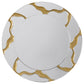 Dorinda 36 x 36 Inch Round Kintsugi Style Wall Mirror Gold