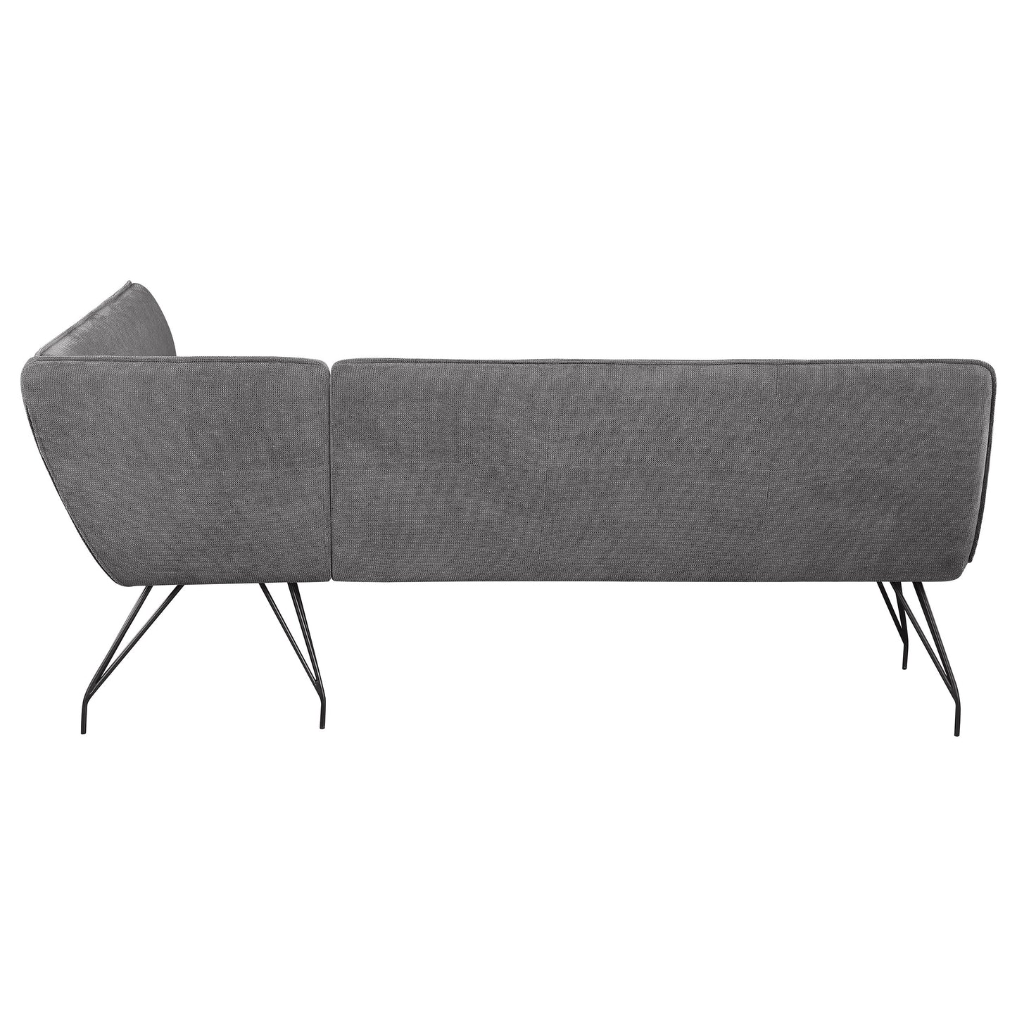 Dodson Fabric Upholstered L-Shaped Nook Dining Bench Grey