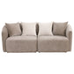 Townsend 3-piece Chenille Upholstered Sofa Set Latte