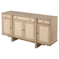 Kailani 4-door Cane Sideboard Buffet Cabinet Beige Oak