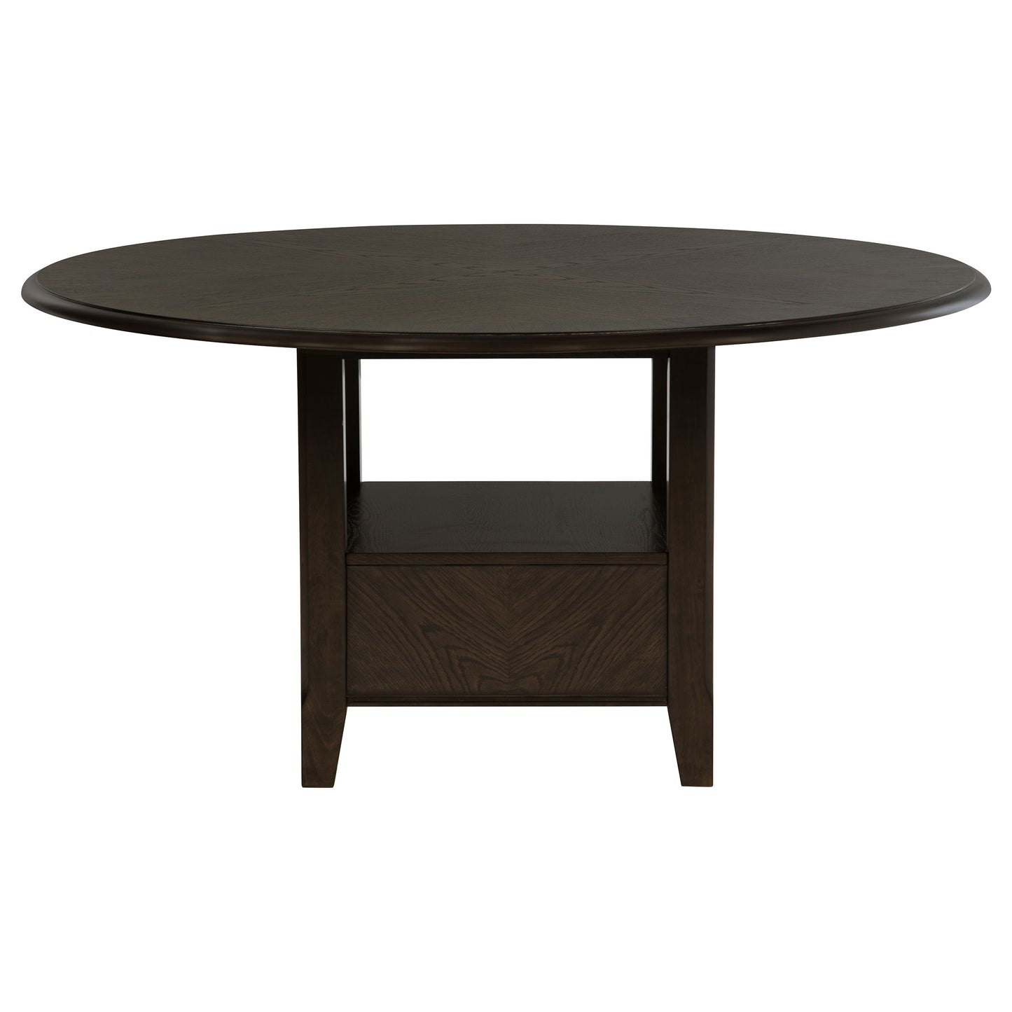 Twyla 60-inch Round Dining Table with Drawer Dark Cocoa