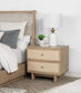 Kailani 2-drawer Nightstand Bedside Table Beige Oak