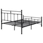 Novak 48-inch Metal Full Open Frame Bed Matte Black