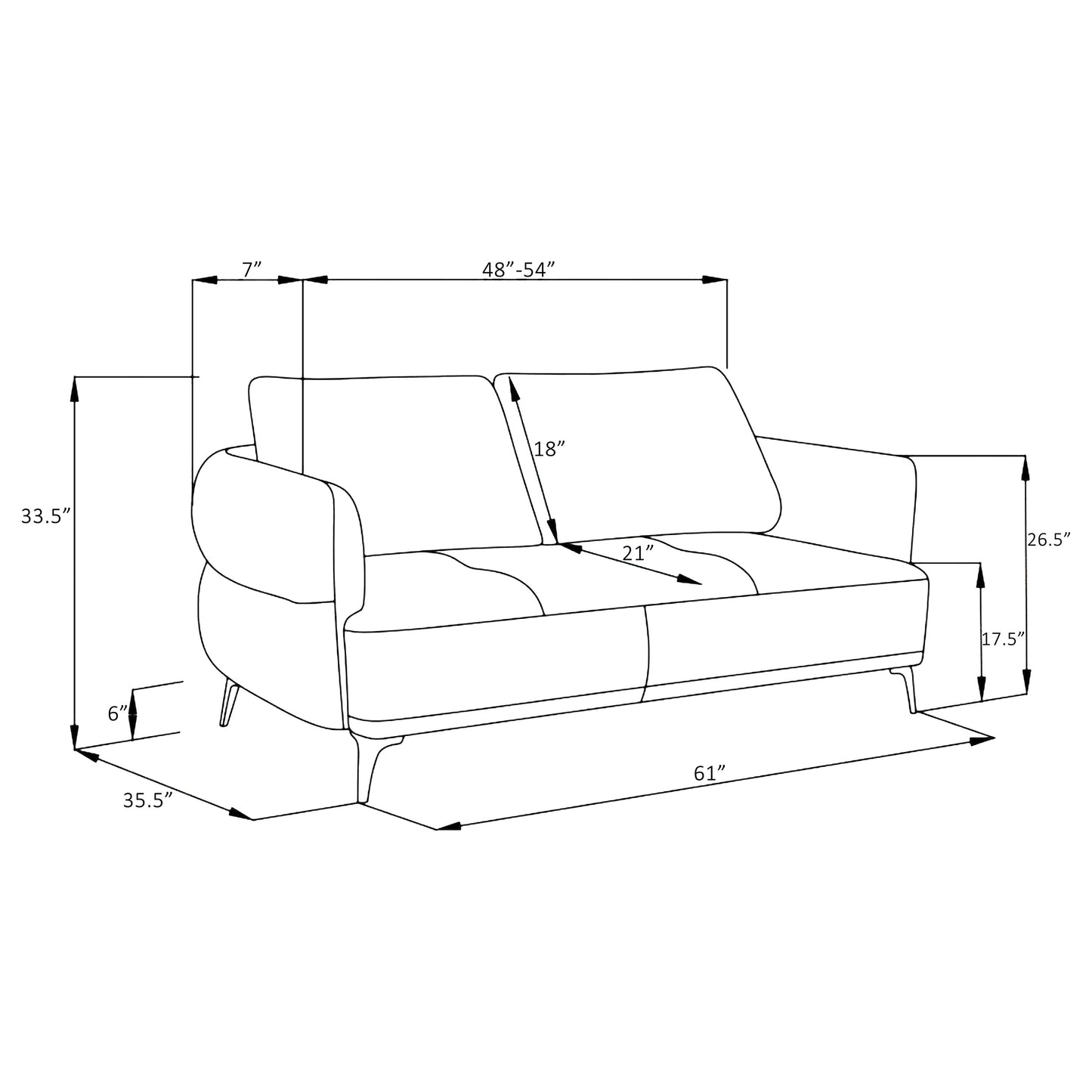 Lively 2-piece Chenille Upholstered Sofa Set Blue