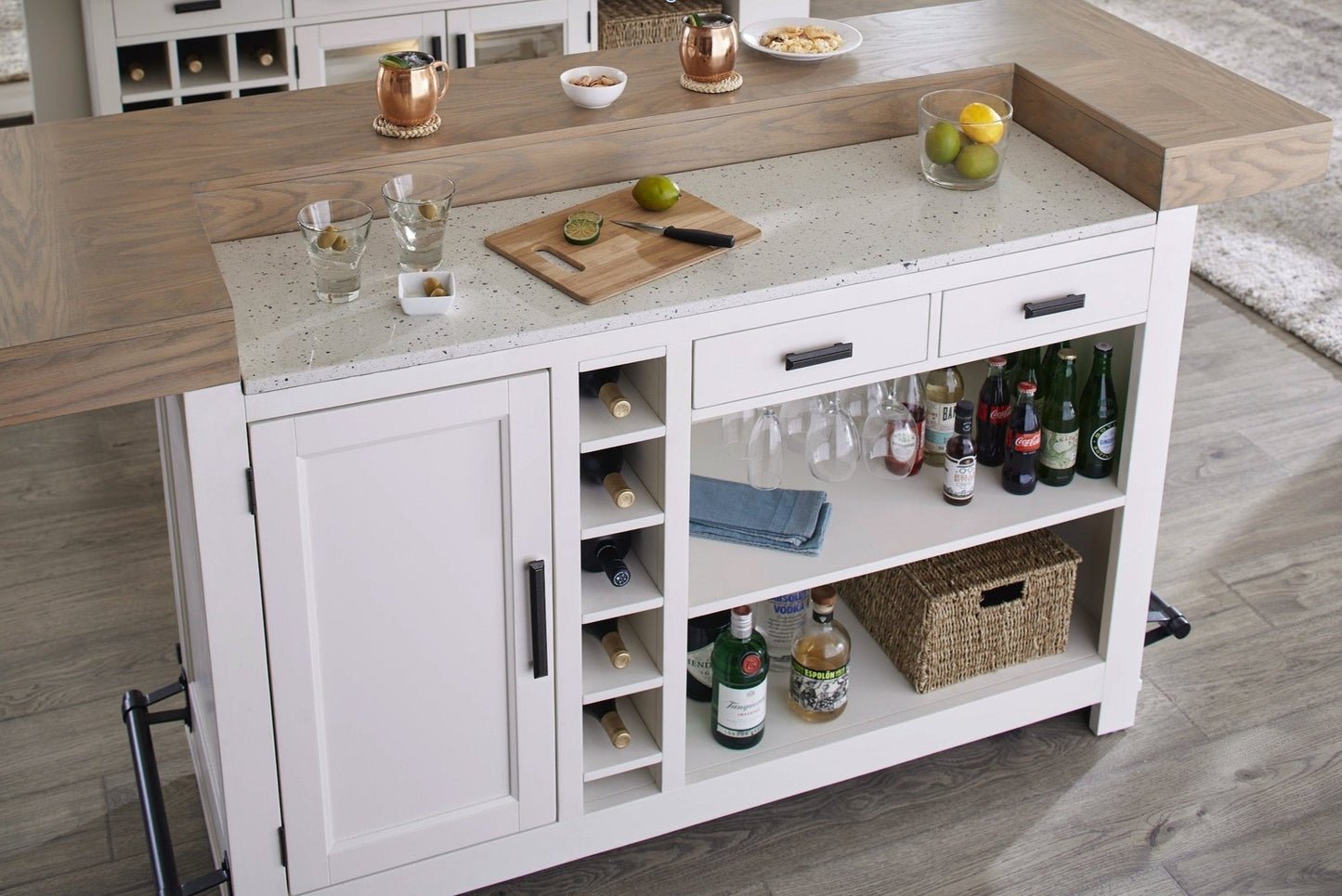 AMERICANA MODERN DINING BAR COMPLETE 78 IN. WITH QUARTZ