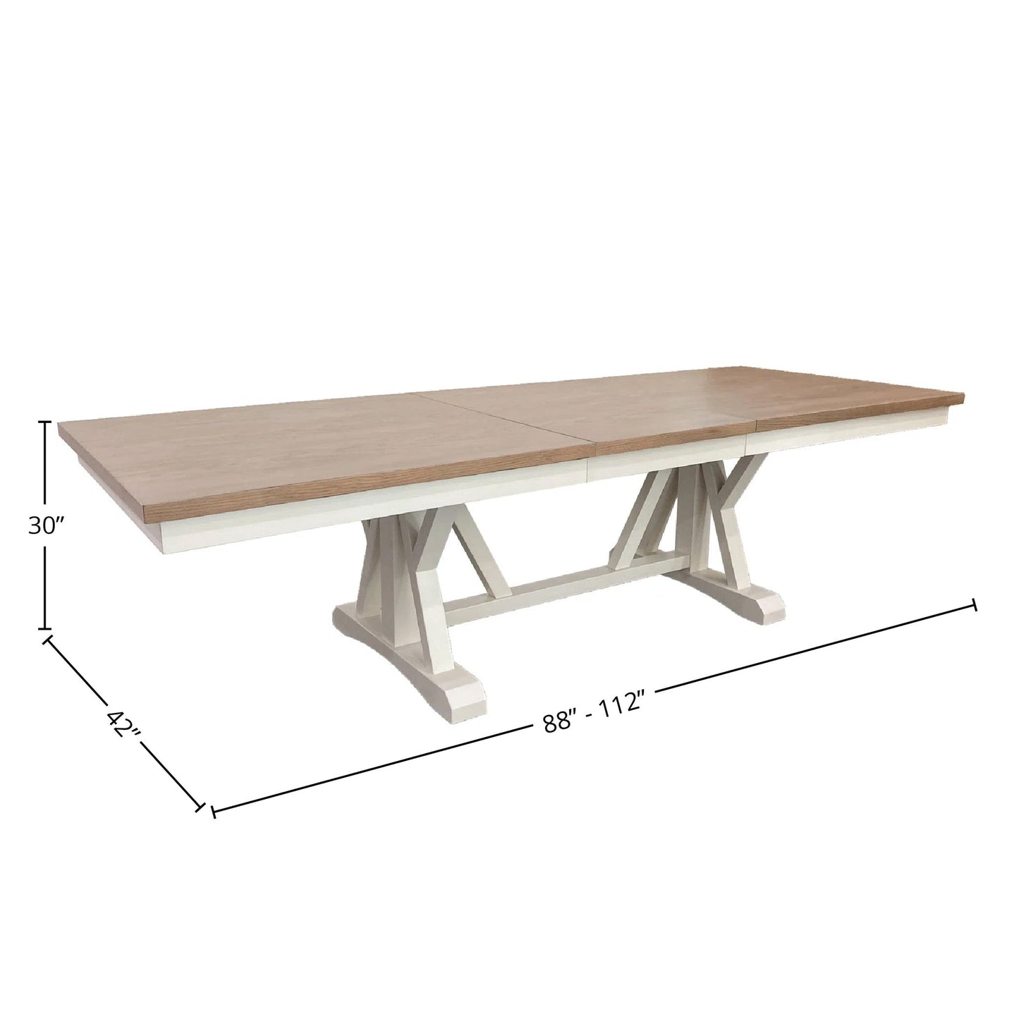 AMERICANA MODERN DINING DINING TABLE 88 IN. X 42 IN. TRESTLE TO 112 IN. (24 IN. BUTTERFLY LEAF)