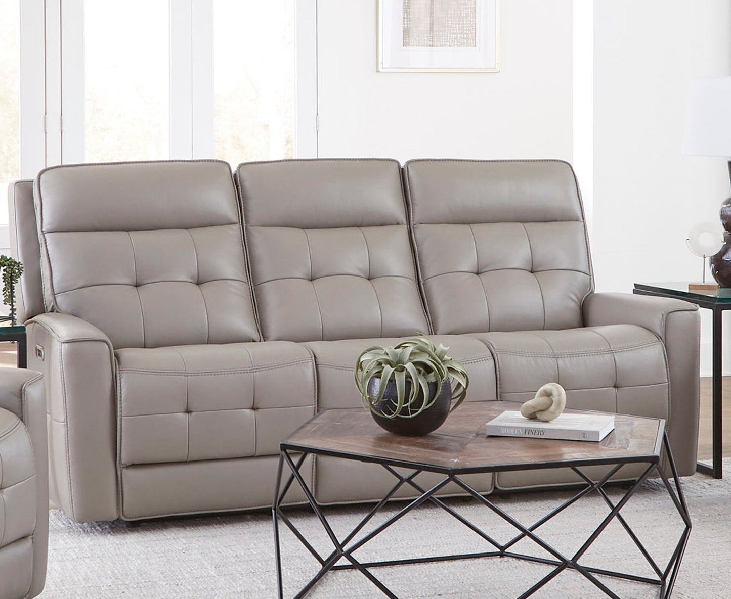 CANTERBURY - PEWTER POWER ZERO GRAVITY SOFA