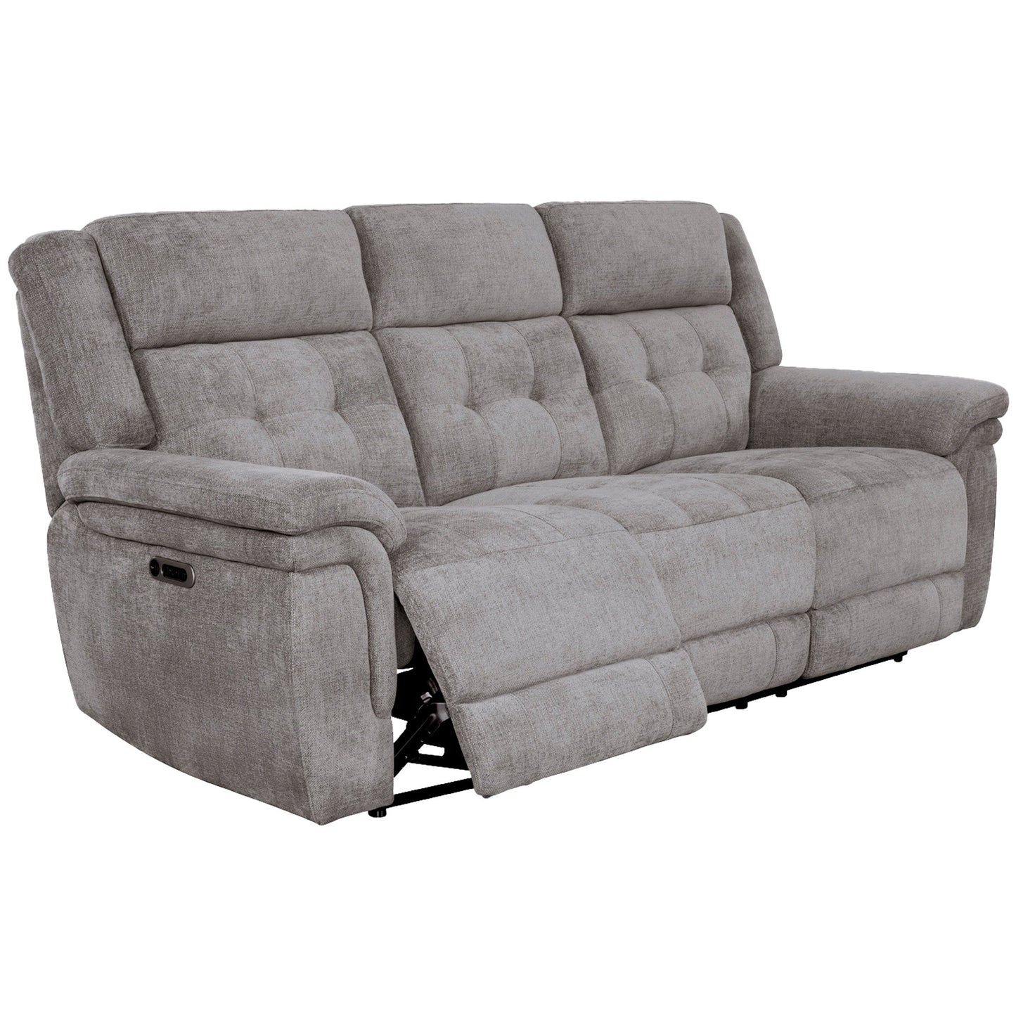 RICHLAND - BRISTOL GREY POWER SOFA WITH POWER HEADRESTS