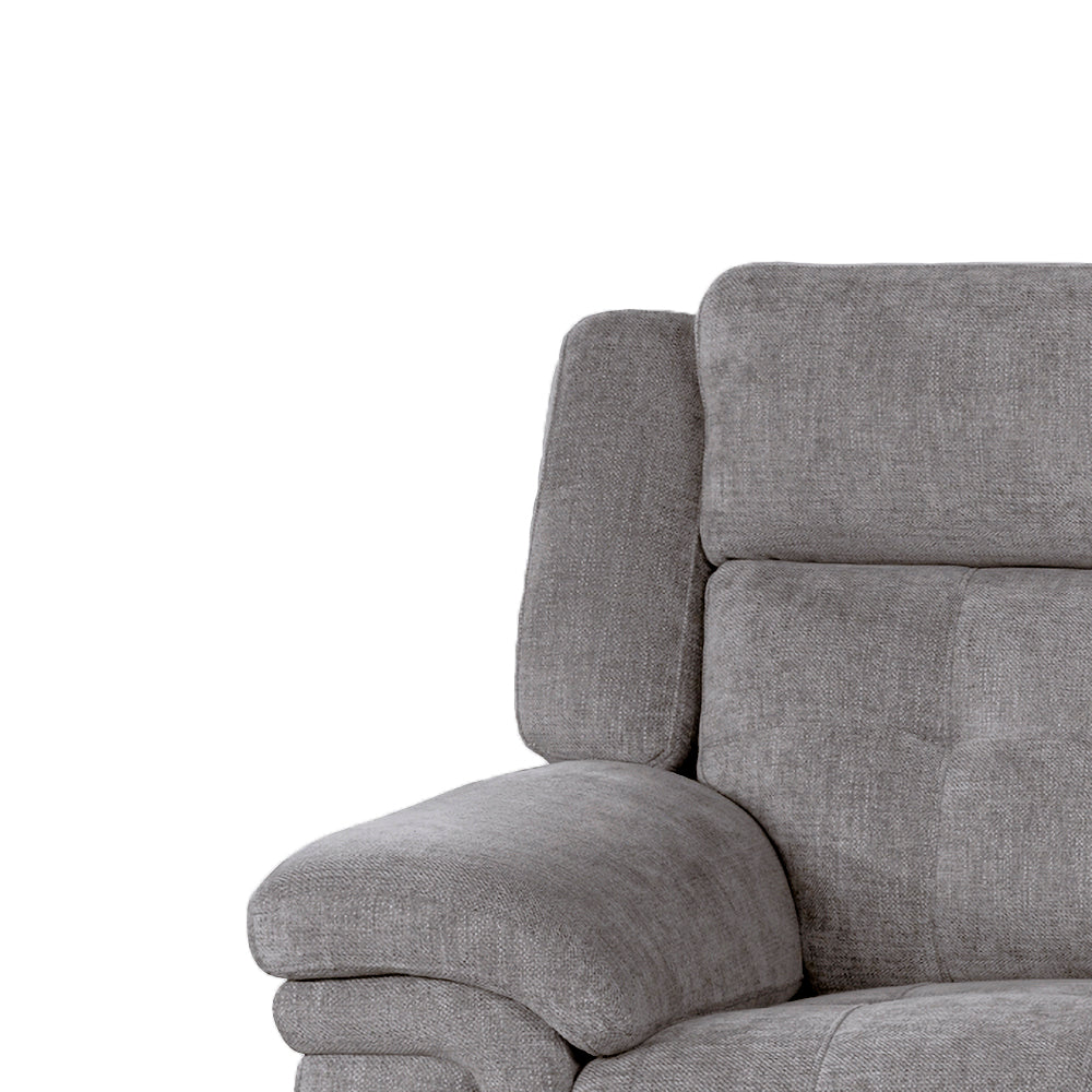 RICHLAND - BRISTOL GREY POWER RECLINER WITH POWER HEADREST