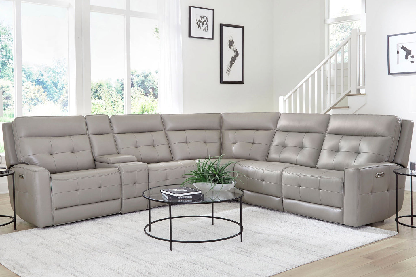 CANTERBURY - PEWTER 6PC ZERO GRAVITY MODULAR POWER RECLINING SECTIONAL