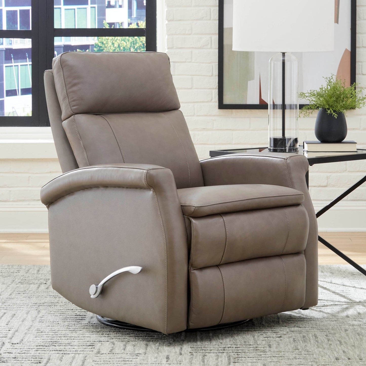 BRISTOL - GRAPHITE MANUAL SWIVEL GLIDER RECLINER