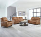 AUSTIN - CARAMEL CREAM POWER CONSOLE LOVESEAT